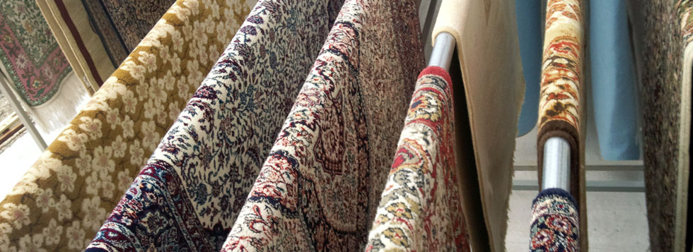 Carpets are spread separately in special hangers, in covered areas